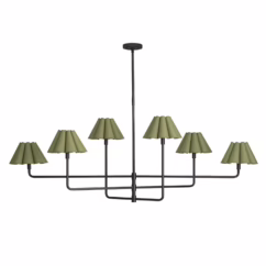 Blackened Brass Chandelier from the Polly Collection