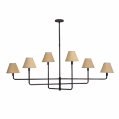 Blackened Brass Chandelier from the Polly Collection