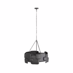 Blackened Iron Six Light Chandelier from the Waylon Collection