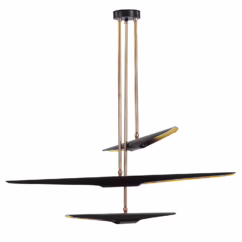 Blackened Steel Chandelier from the Concorde Collection