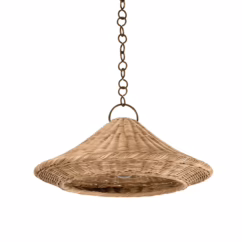Bronze Leaf One Light Pendant from the Baychester Collection