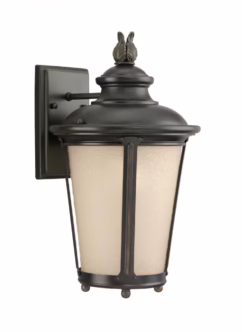 Burled Iron One Light Outdoor Wall Lantern from the Cape May Collection