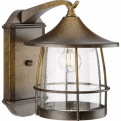Burnished Chestnut One Light Wall Lantern from the Prairie Collection