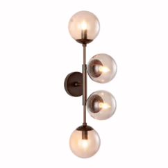 Christelle 4-Light Wall Sconce in Smoke with English Bronze