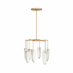 Clear Seedy Eight Light Chandelier from the Valeria Collection