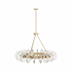 Clear Seedy Ten Light Chandelier from the Trina Collection