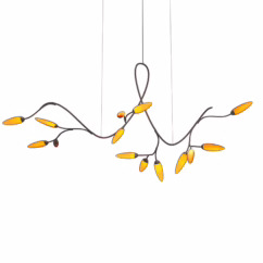 Coffee Bronze LED Pendant from the Vines Collection