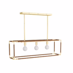 Cognac Three Light Chandelier from the Trenton Collection