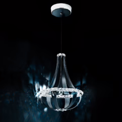 Crystal Empire LED 12-Light LED Pendant in Snowshoe