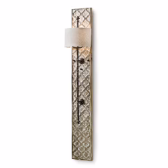 Distressed Painted Wall Sconce from the Carved Collection