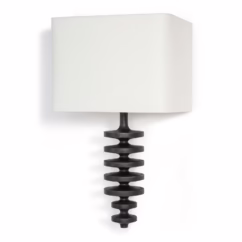 Ebony Wall Sconce from the Fishbone Collection