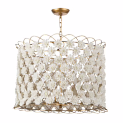 Gold Leaf Chandelier from the Alice Collection