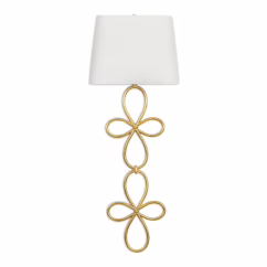 Gold Leaf Wall Sconce from the Minuet Collection