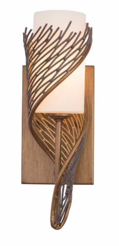 Hammered Ore One Light Wall Sconce from the Flow Collection