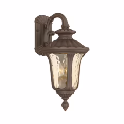 Hand Applied Imperial Bronze Three Light Outdoor Wall Lantern from the Oxford Collection