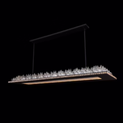 Matte Balck LED Island Pendant from the Orizzonte Collection