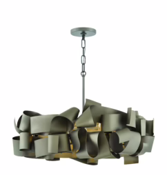 Metallic Matte Bronze LED Chandelier from the Delfina Collection