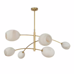 Natural Brass Chandelier from the Artemis Collection