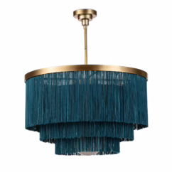 Natural Brass Chandelier from the Cabaret Collection