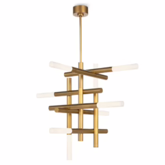 Natural Brass Chandelier from the Cass Collection