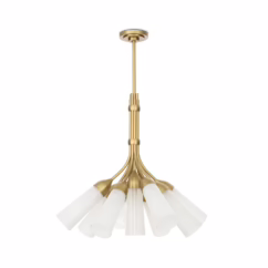 Natural Brass Chandelier from the Mousseaux Collection