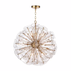 Natural Brass Chandelier from the Poppy Collection