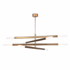 Natural Brass Chandelier from the Wick Collection