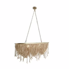 Natural Coconut Shell Chandelier from the Baja Collection