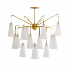 Opal Swirl 18 Light Chandelier from the Mika Collection