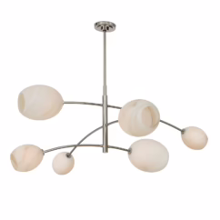 Polished Nickel Chandelier from the Artemis Collection