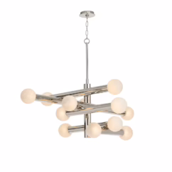 Polished Nickel LED Chandelier from the Dion Collection