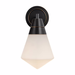 Urban Bronze Opal Matte Glass One Light Wall Sconce from the Willard Collection
