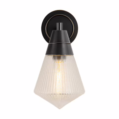Urban Bronze Prismatic Glass One Light Wall Sconce from the Willard Collection