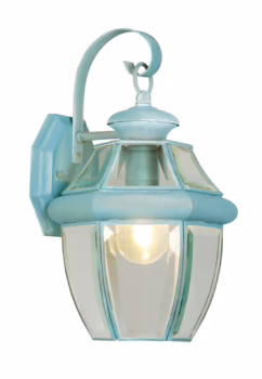 Verdigris One Light Outdoor Wall Lantern from the Monterey Collection